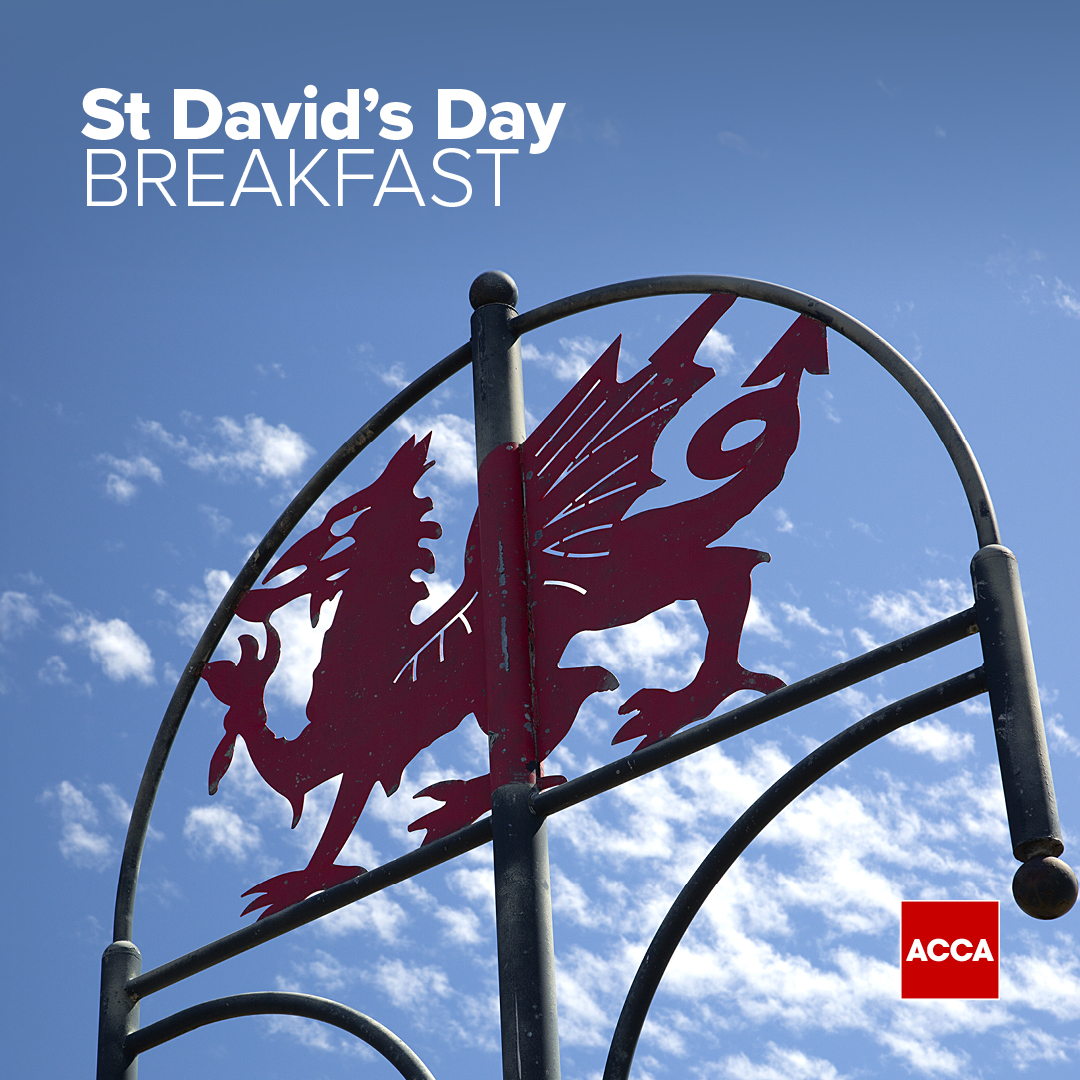 Red Dragon Weather Vane with St David's David Breakfast written as an overlay