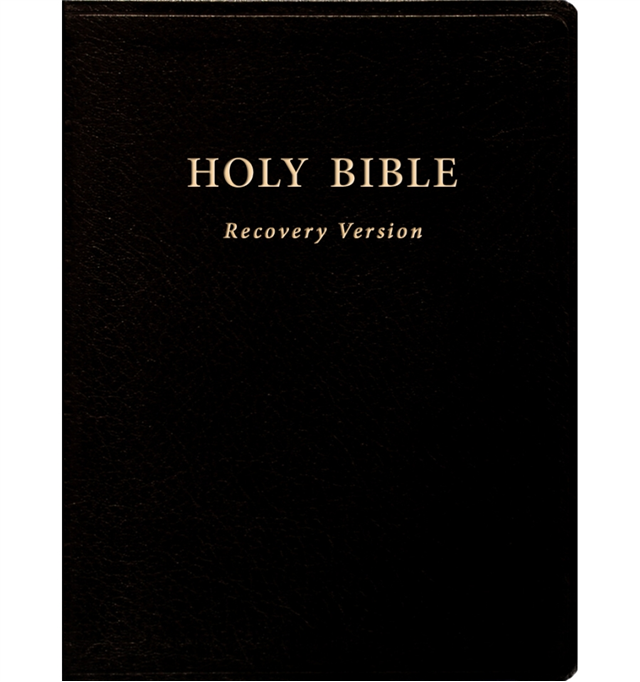 Holy Bible Recovery Version (Text only, Black, Bonded Leather, 6 1/4 x 8 1/4)