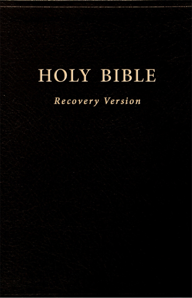 Holy Bible Recovery Version (With footnotes, Black, Bonded leather, 10 x 7 1/8) 