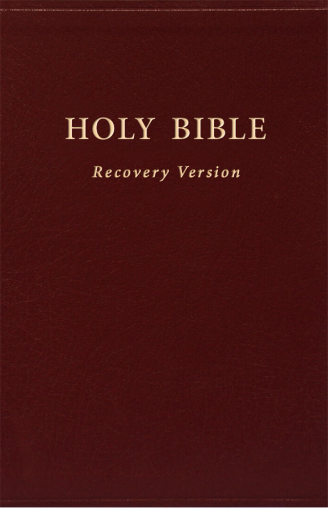 Holy Bible Recovery Version (With footnotes, Burgundy, Bonded leather, 10 x 7 1/8) 