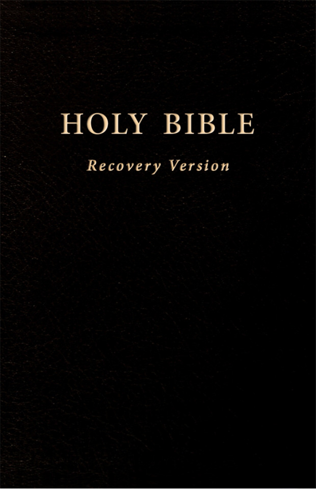 Holy Bible Recovery Version (Black; Hardbound, with footnotes, 10 x 7 1/8)