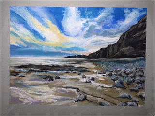 Striking Coastal Seascapes in Charcoal & Pastel with Sarah Davies