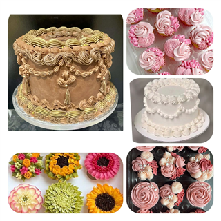 Piping with Buttercream on Cakes and Cupcakes 