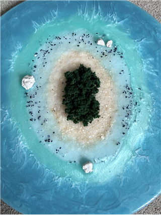 Tropical Island Resin Art Work