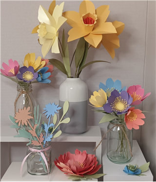 Die Cutting Spring Flowers