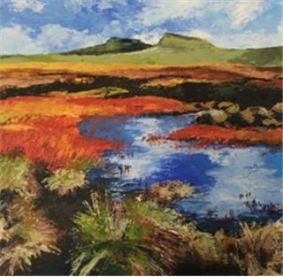 Bannau Brycheiniog in Acrylic with Palette Knife
