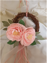 Crepe Paper Peony Wreath