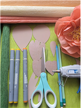 Crepe Paper Peony Wreath
