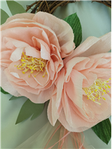 Crepe Paper Peony Wreath