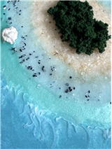 Tropical Island Resin Art Work