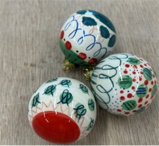 Christmas Ceramic Baubles - FF3549T