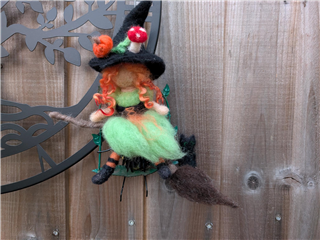 Halloween Needlefelted Witch- FF5812T - Saturday PM