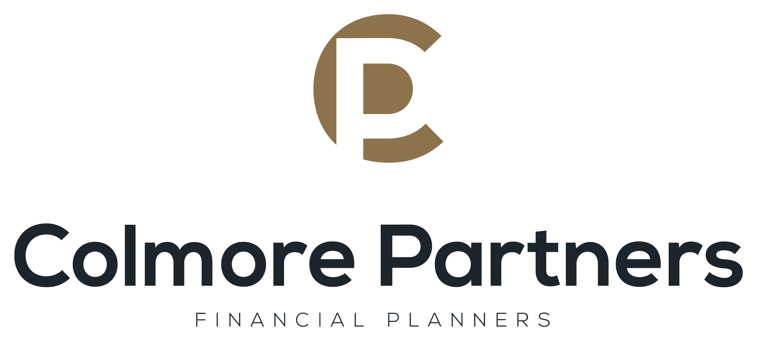 The Colmore Partners logo. A brown C interlinks with a white P, with the words Colmore Partners in Black below.